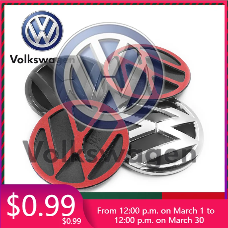 

Car Sticker 1Pc VW 135mm 113mm 3GO853601B For Volkswagen Passat 2016 2017 2018 Car Logo Front Bonnet Hood Rear Tail Trunk E