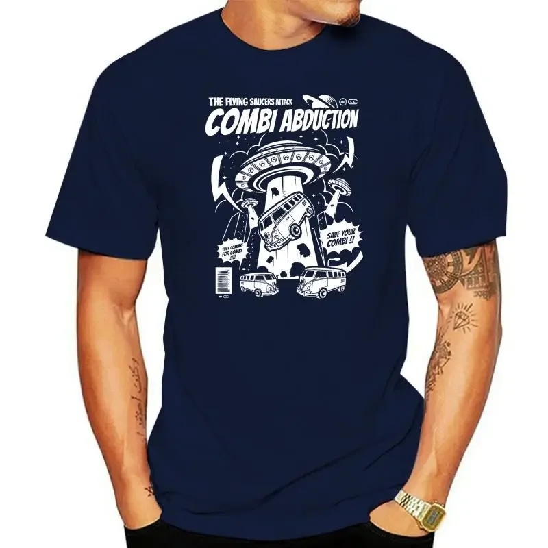 Newest 2024 Men Fashion  T-Shirt Combi Abduction S-XXL  Bulli Combi T1 Comic Alien Campinger Fun Lustige Summer Style