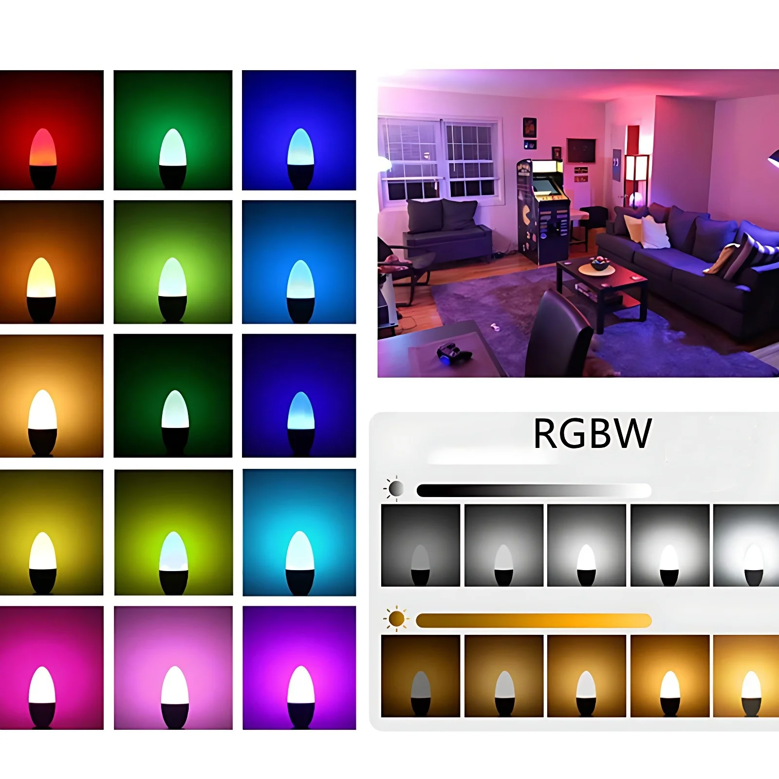 E14 E27 B22 RGB شمعة لمبة LED متعدد الألوان ضوء 16 ألوان 220 فولت 110 فولت الإضاءة الذكية عكس الضوء 24 مفتاح التحكم عن بعد مصباح