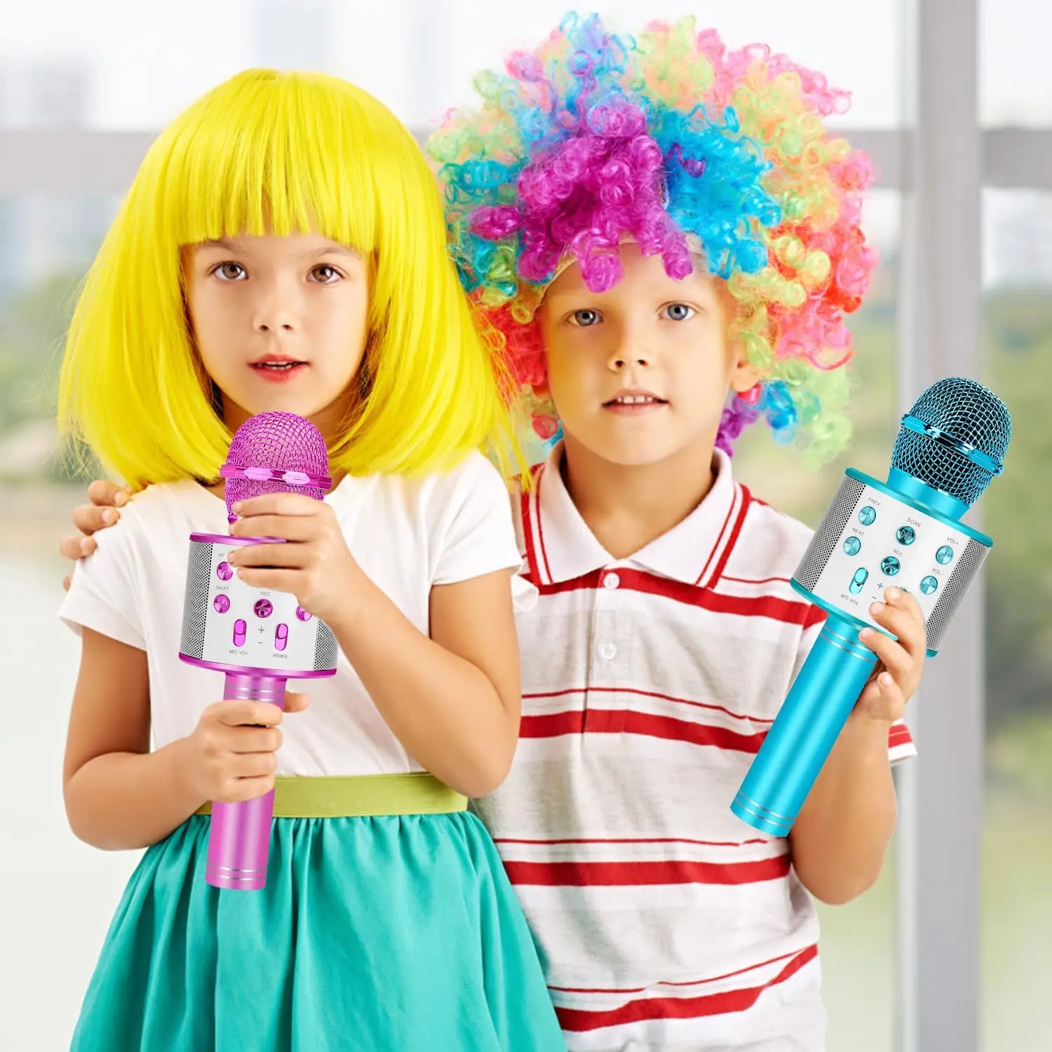 ميكروفون كاريوكي للأطفال، لعبة هدية لحفلات أعياد الميلاد للأطفال لجميع الأعمار 2، 3، 4، 5، 6 سنوات فما فوق البنات والأولاد والأطفال الصغار