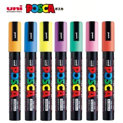 Uni Posca Marker Pen,Acrylic Paint Acrylic Paint Pen Marcadores PC-1M 3M 5M Full Color Art Supplies Stationery Painting Graffiti