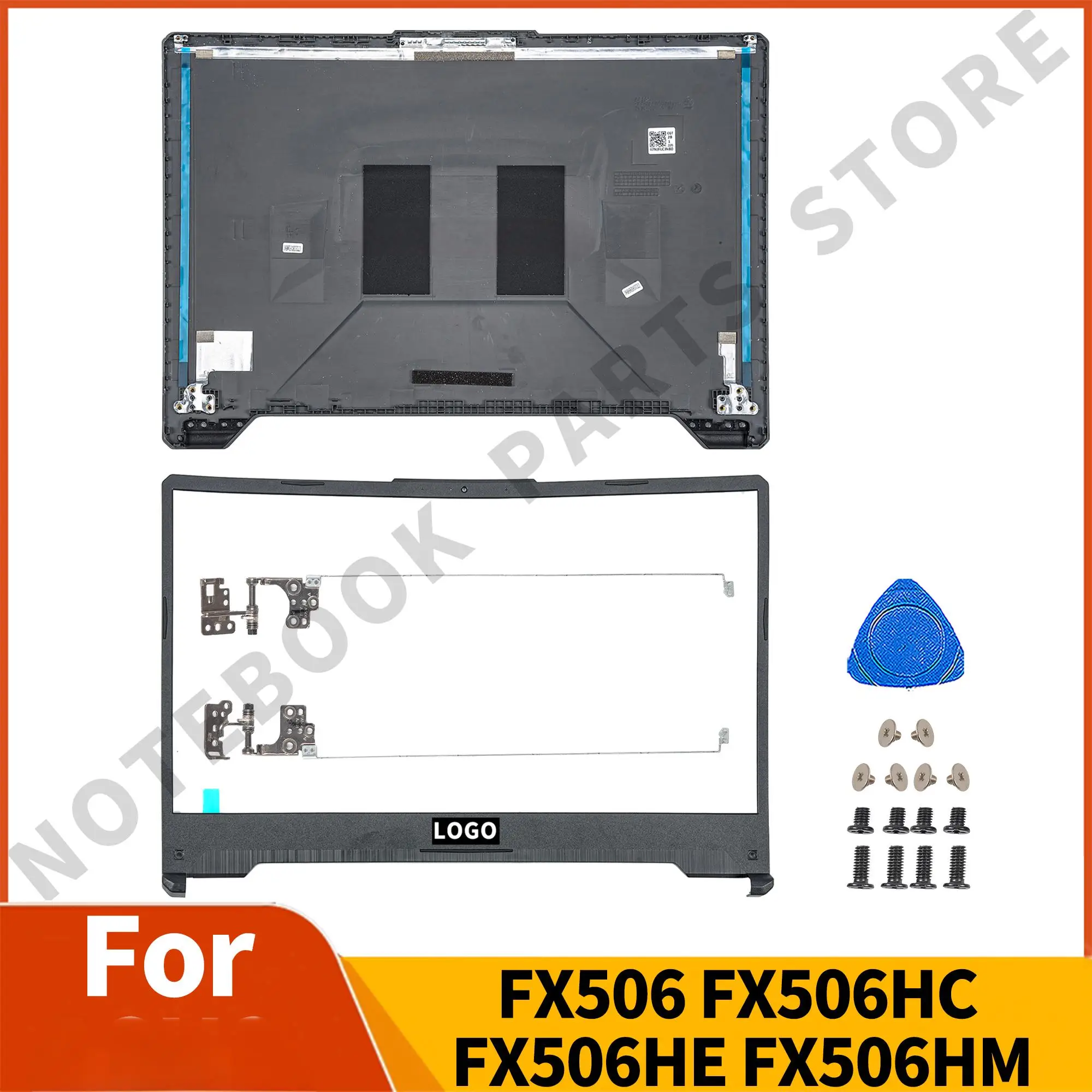 

New Parts For FX506 FX506HC FX506HE FX506HM LCD Back Cover Top Lid Front Bezel Hinges Laptop Cases Replacement