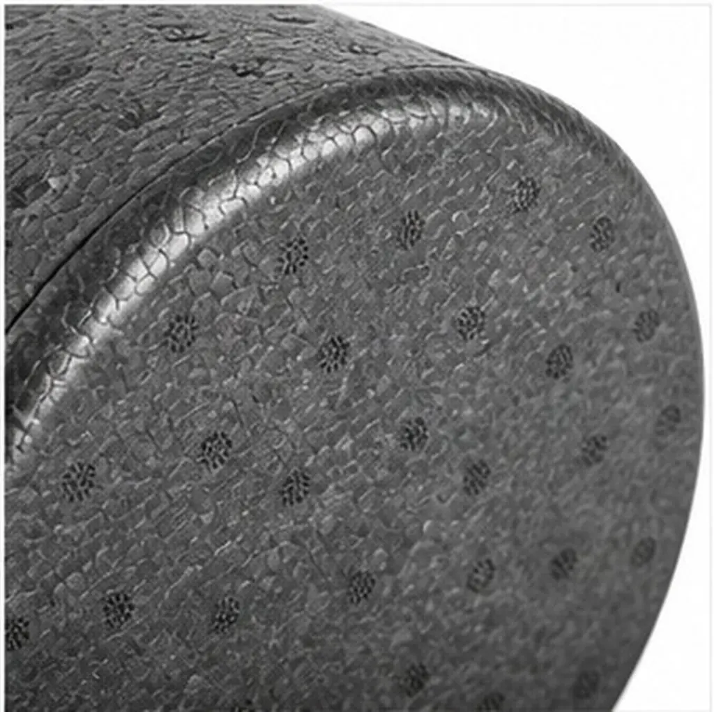 High-Density Black Yoga Roller Firm Muscle Roller for Back Stabilization Pilates Exercise Therapy