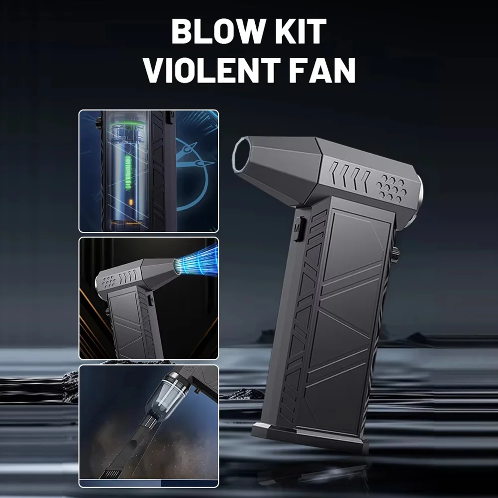 X9 جديد 300000 RPM Turbo Jet Fan منفضة هواء كهربائية قابلة للتعديل سرعة الرياح توربو منفاخ عنيف قابل لإعادة الشحن ضوء سيارة نظيفة