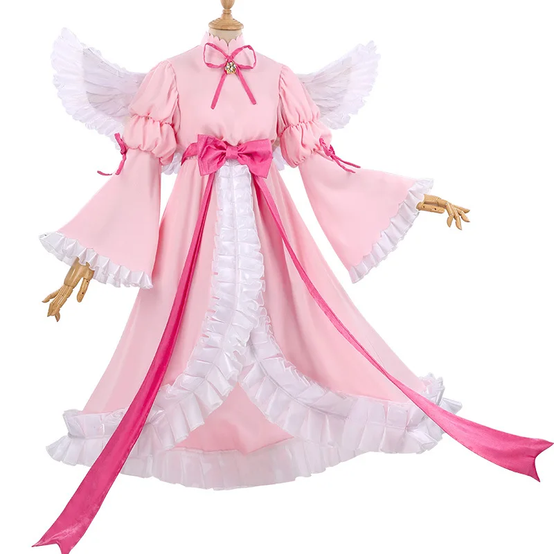 Anime Shugo Chara Hinamori Amu Cosplay Costume Wig Angel Dress Pink Long Sleeved Princess Skirt Woman Kawaii Birthday Party Suit