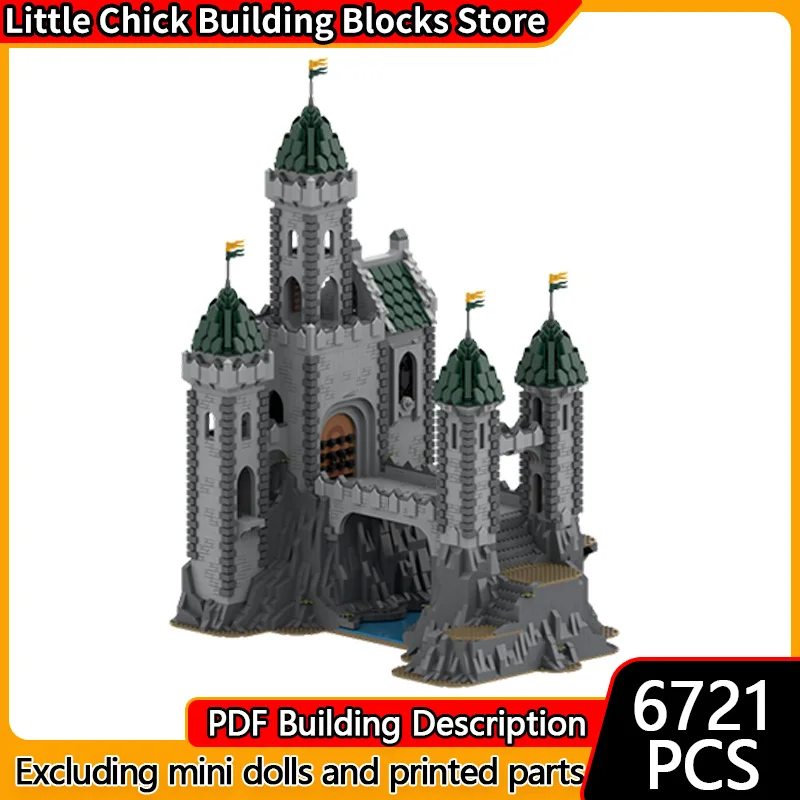 

Medieval Castle Model MOC Building Bricks Medieval Castle Base Camp Modular Technology Gifts Holiday Assemble Children Toys Suit