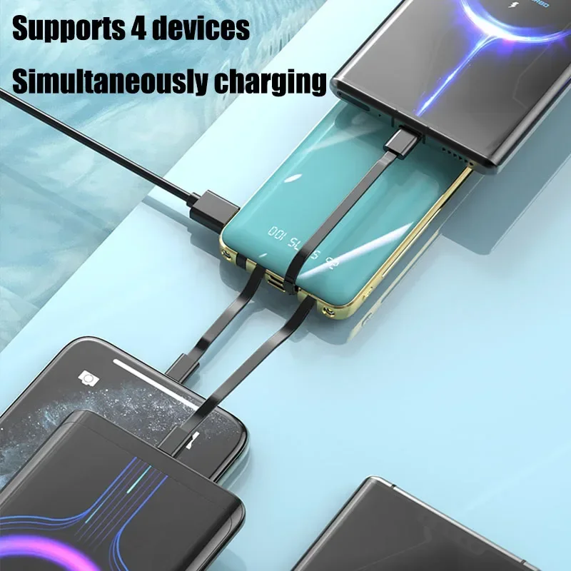 20000mah Mobile Phone Portable Battery Charger Charmast Mirrored Wireless Fast Charging Power Bank Case