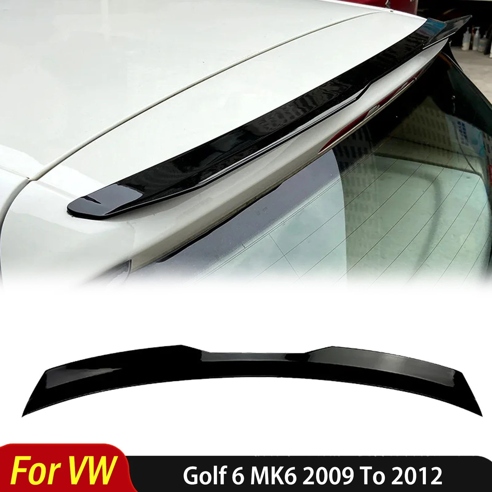 

Для VW Golf 6 MK6 2009-2012 спойлер на крышу, задний бампер, комплект багажника, задний крыло, разделитель крыши, защита, аксессуары