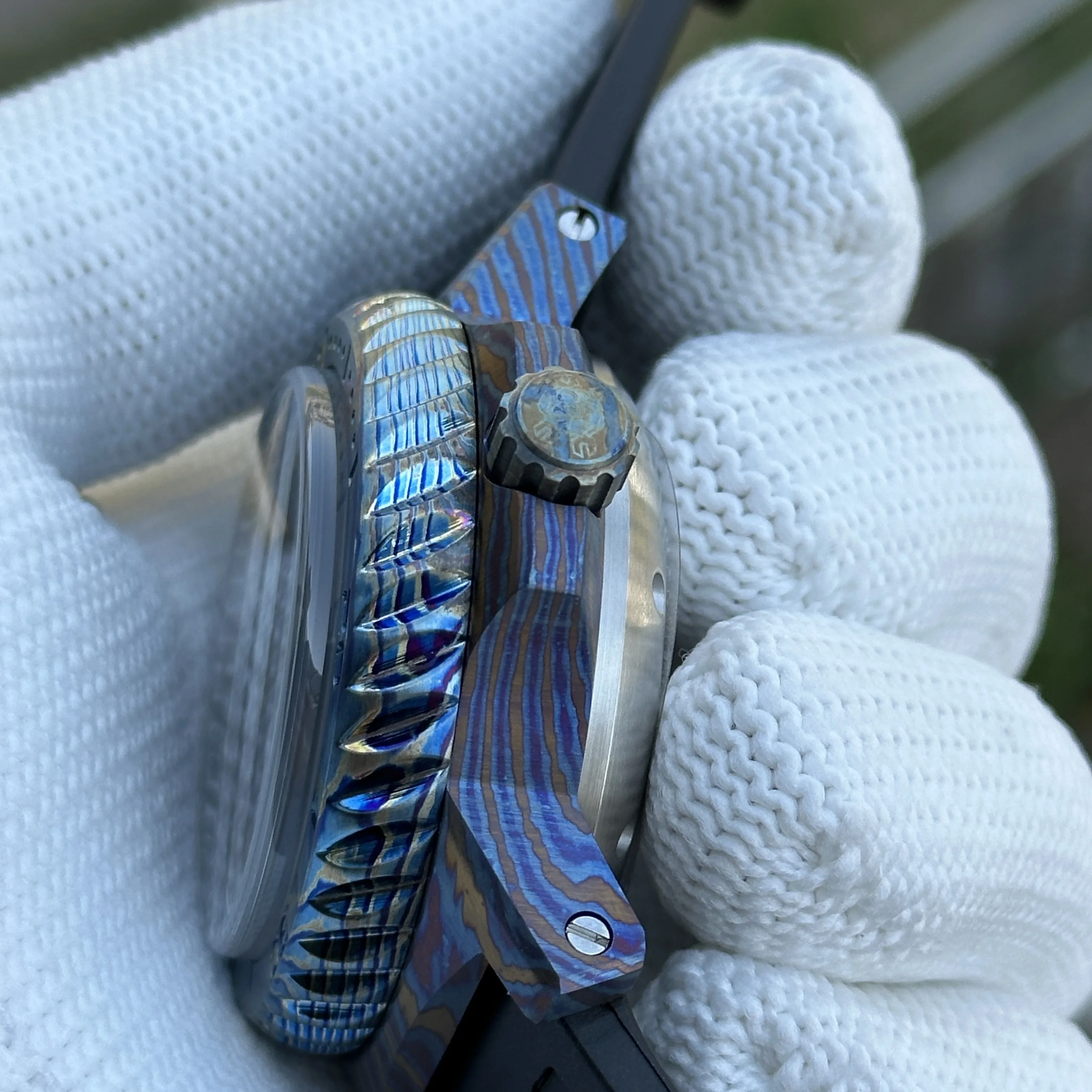STEELDIVE Titanium Damascus Dive Watch 10000M Sapphire