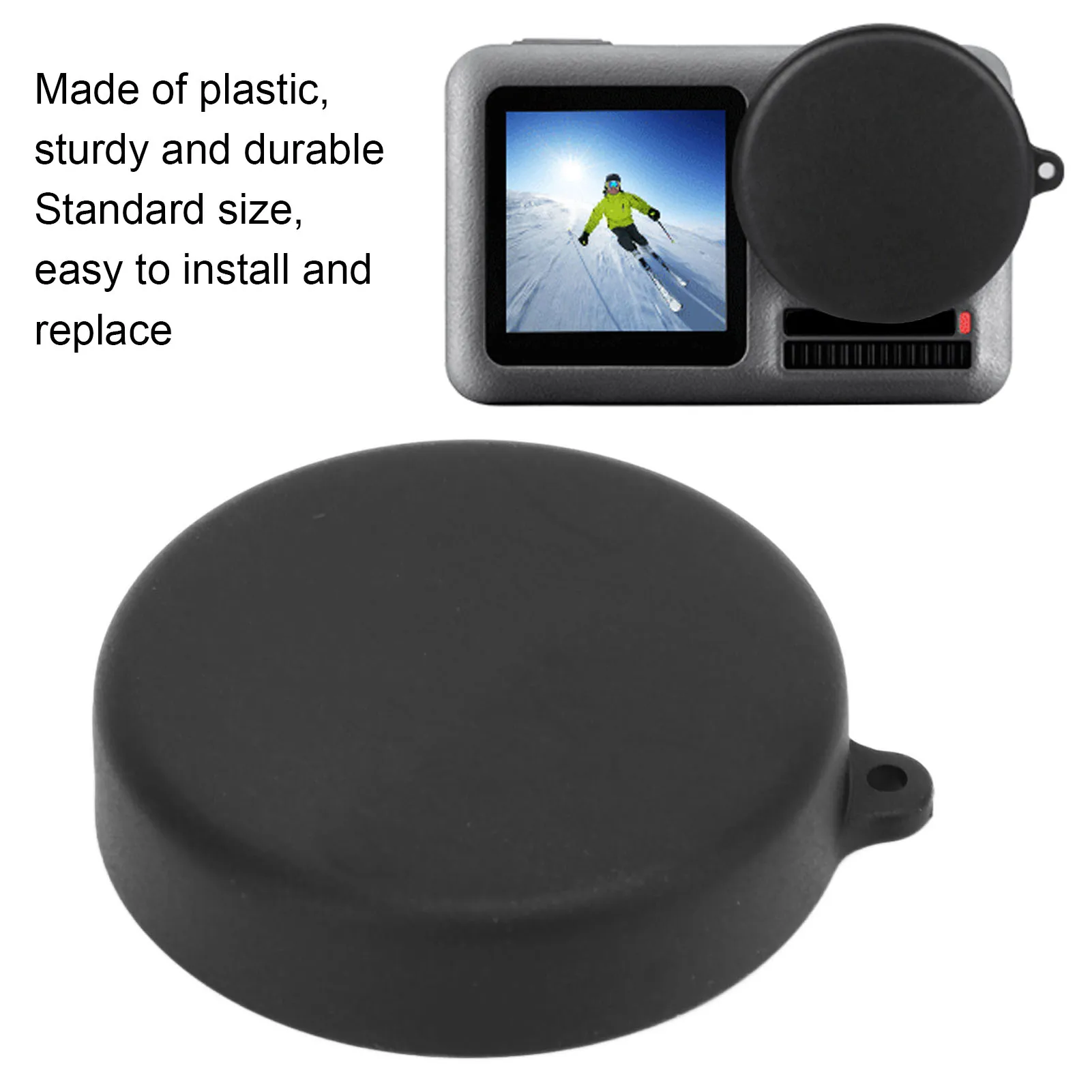 Plastic Camera Lens Cover Camera Lens Dust Cover Non Slip Plastic Lens Protection Cap for DJI Osmo Action 3 Sports Camera