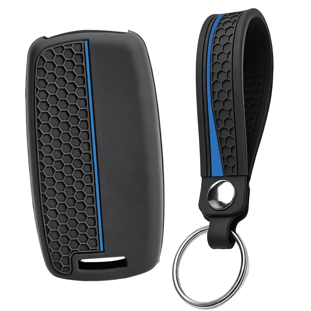 For Suzuki Swift Alto Jimny SX4 Vitara Ignis Baleno Ciaz Ertiga Silicone Remote Key Case With Compact Finger Loop And Key Ring