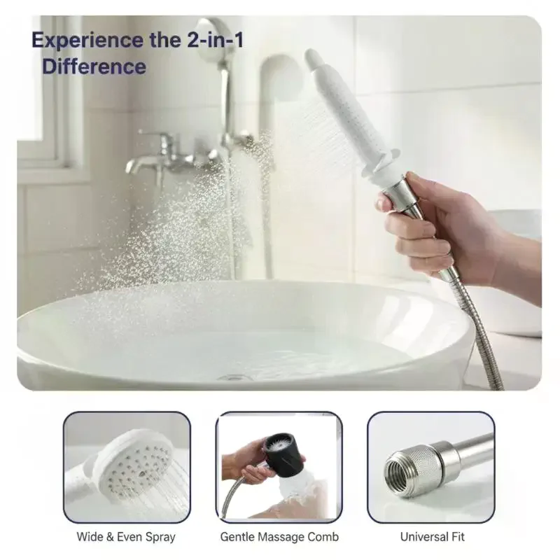 1Pcs Full Cleaning Massage Sprayer Shower Head For Men Multifunctional Hygiene Shower Nozzle Dog Cat Foot Wash Tool Shower Head