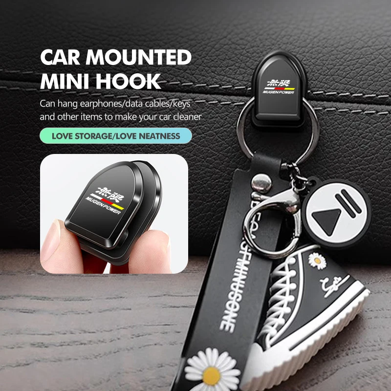 Car Mini Sticky Hooks Multifunctional Self Adhesive Convenience Hook Accessories For Honda Insight Vezel CIVIC DOHC Legend Fit