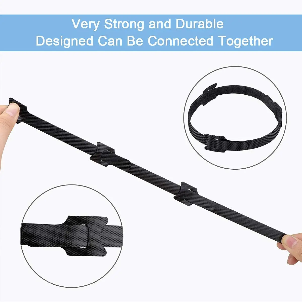 Reusable Velcro ties, adjustable ropes, wire and cable organizer, wire organizer, winding and hook and loop cable management image 5