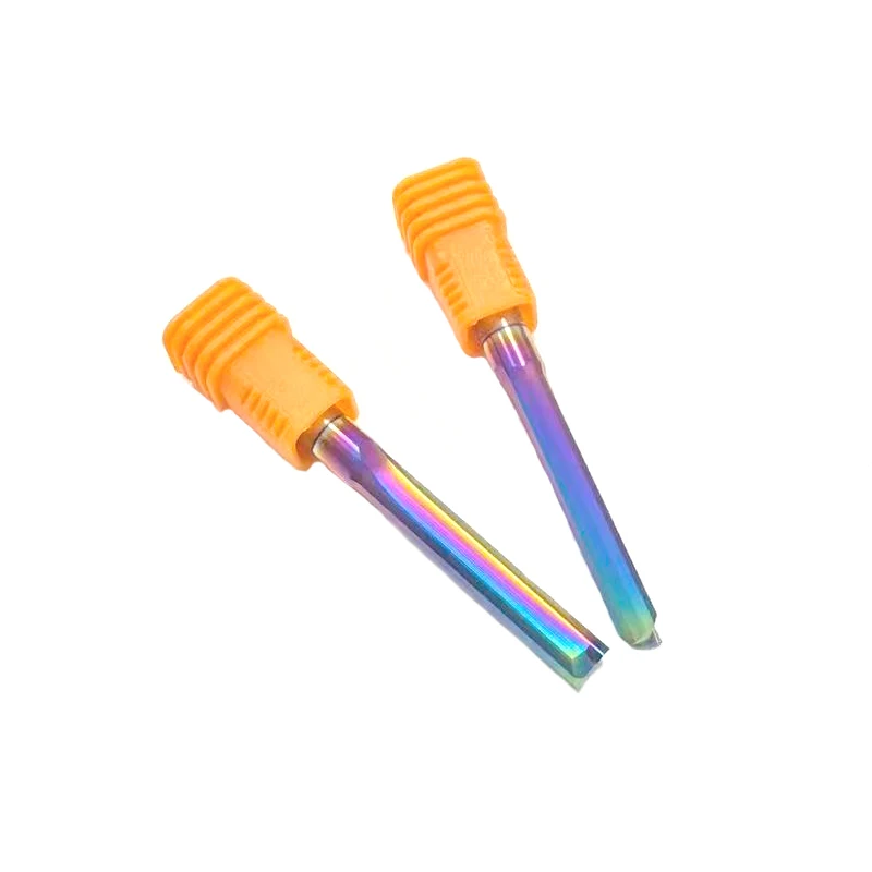 

Цельная концевая фреза с прямым пазом DLC с покрытием, 2 канавки, твердосплавная концевая фреза с прямой канавкой - инструмент для пазов с ЧПУ с хвостовиком 3,175-8 мм