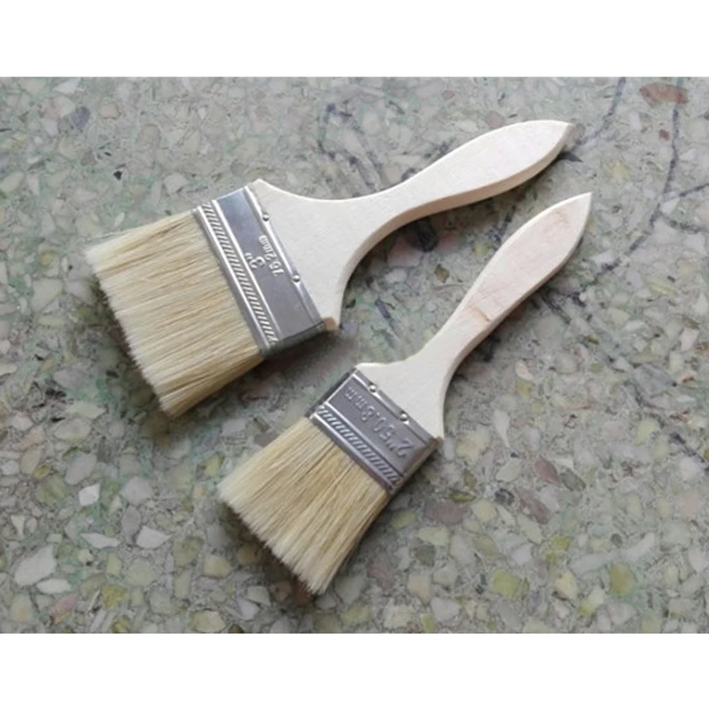 

20pcs Paint For Adhesives Touchups Chip Supplies Wood Handle Light Touchup Paint Brush Brown 20X5X1.4Cm