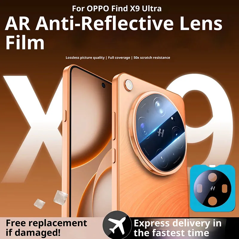 

For OPPO Find X9 Ultra Black Camera Lens Protectors Case Back Glass OPPO Find X9 Ultra Positioning Lens Protective Film Cover