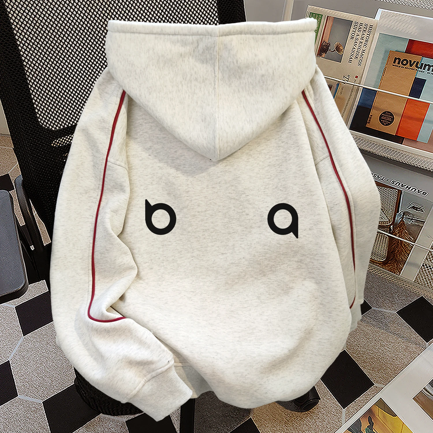 

Креативная толстовка с буквенным принтом в американском стиле, универсальный топ, модная универсальная плюшевая осенне-зимняя новая толстовка
