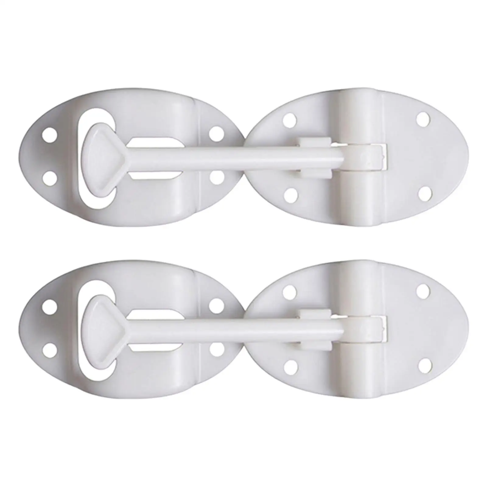 2 Pieces Door Catch Holder Repair Part Assembly Kit Hardware for RV Cargo Trailer Camper White