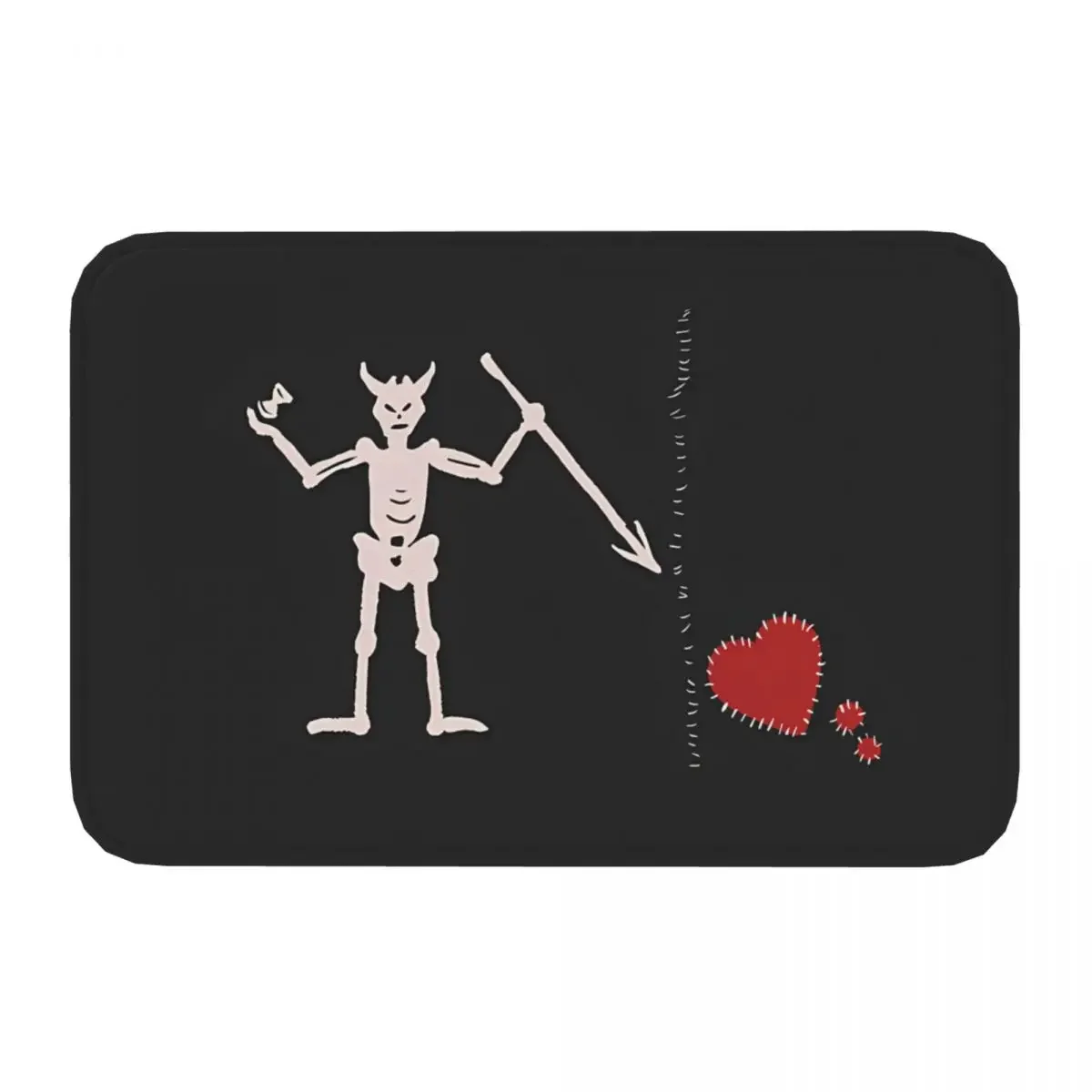 Anti-Slip Rug Doormat Kitchen Mat Flag Which Means Death 5 Balcony Carpet Indoor Decor