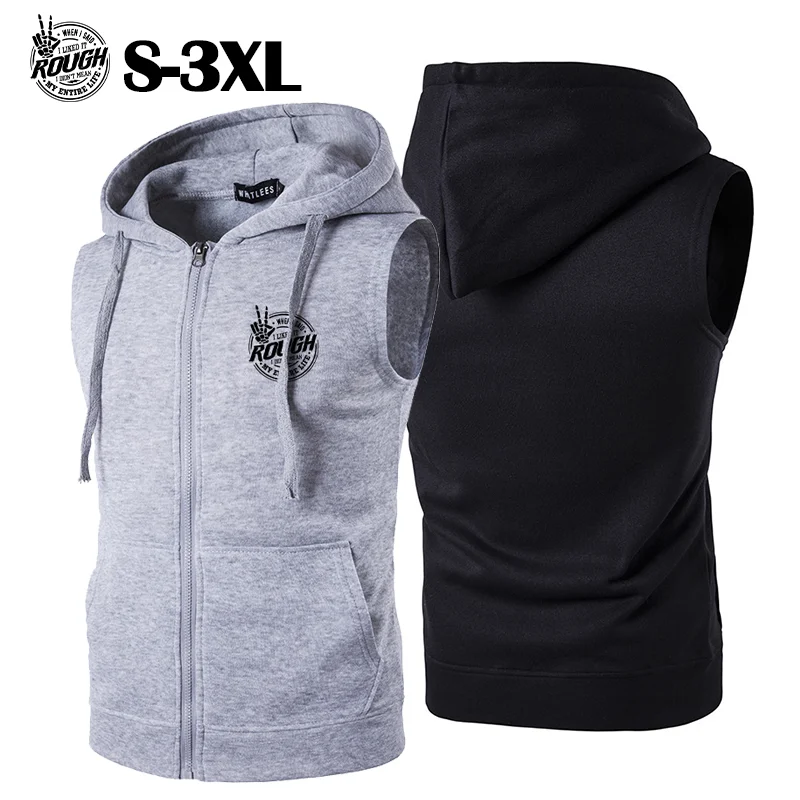 

Men's Sleeveless Vest Jacket Casual Hoodie Women's Clothing Autumn and Winter Essential Zipper Jacket Tank Sleeve Top