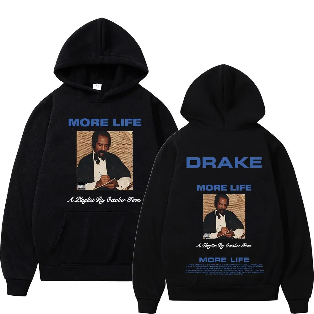 

Rapper Drake Hoodie Music Album More Life Graphic Hoodies Men's Women Vintage Gothic Hip Hop Hooded Sweatshirts Streetwear