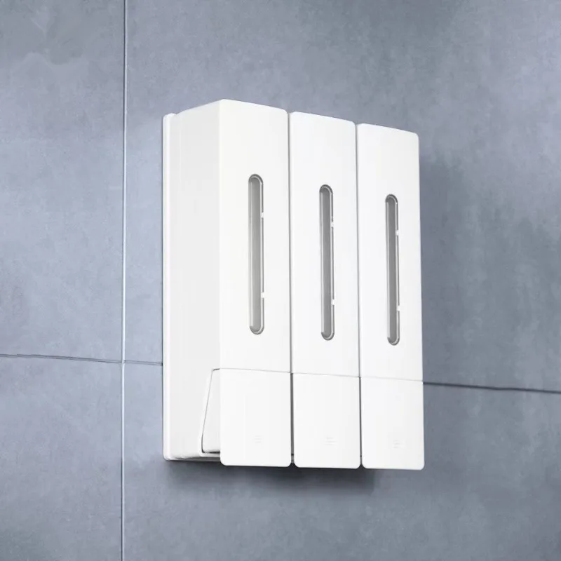 

Shampoo Shower Gel Refillable Bottle Hand Soap Box Press Bottle Wall Mounted Manual Soap Dispenser