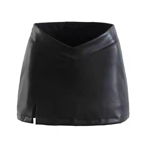 

Женская короткая юбка из искусственной кожи очень большого размера, сексуальная, облегающая, модная, трендовая женская одежда