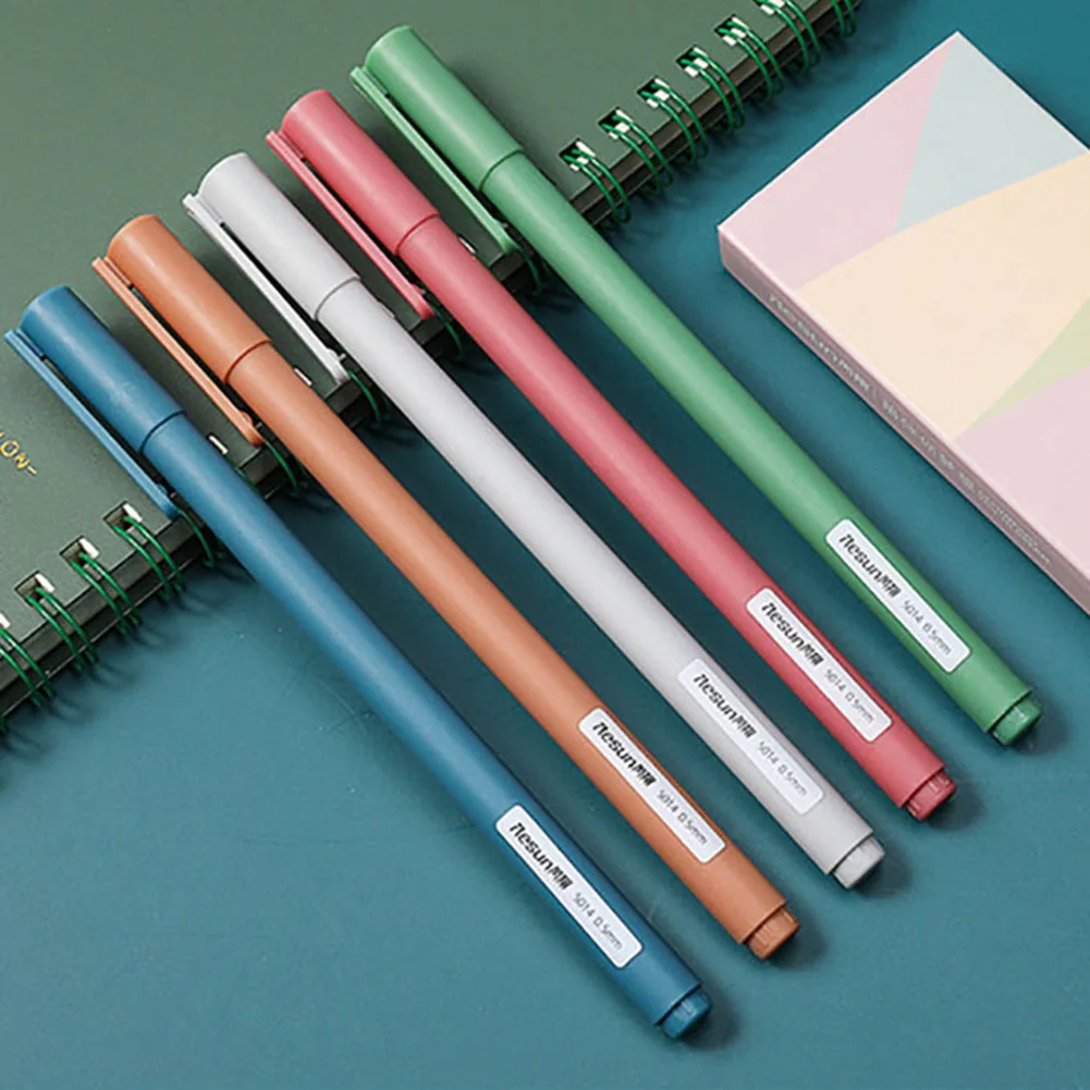 5pcs Colorful Gel Ink Pen Set Portable Soomthly Ink Writing Pens Simple Lightweight Stationery Pen For School Office, Student