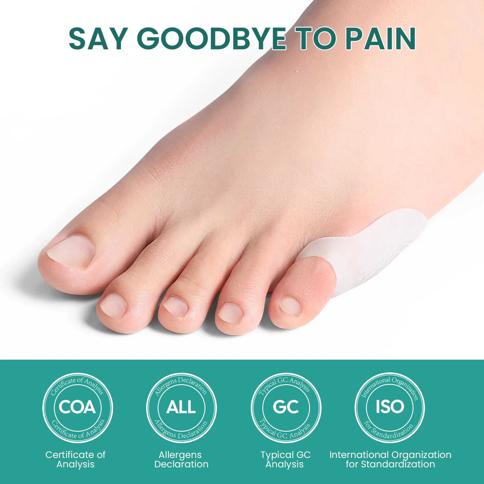 2/3 Pary Silikonowych Korektorów na Haluksy Separator Palców Małego Palca Podkładka na Haluksy Ulga w Bólu Palców Stóp Odciski Nagniotki Pęcherze Narzędzie do Pielęgnacji Stóp