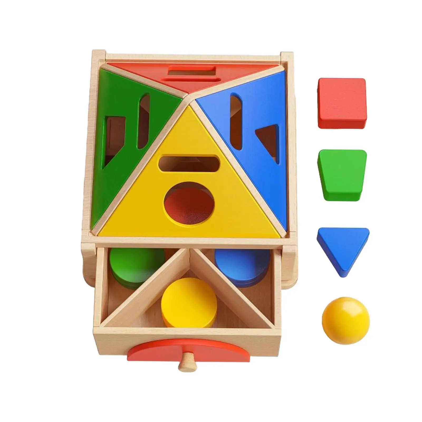 Color Shape Sorter Toy Montessori Toys Class Activity Early Learning Color Shape Sorting Box Game for Girls 1 2 3 4 Year Old