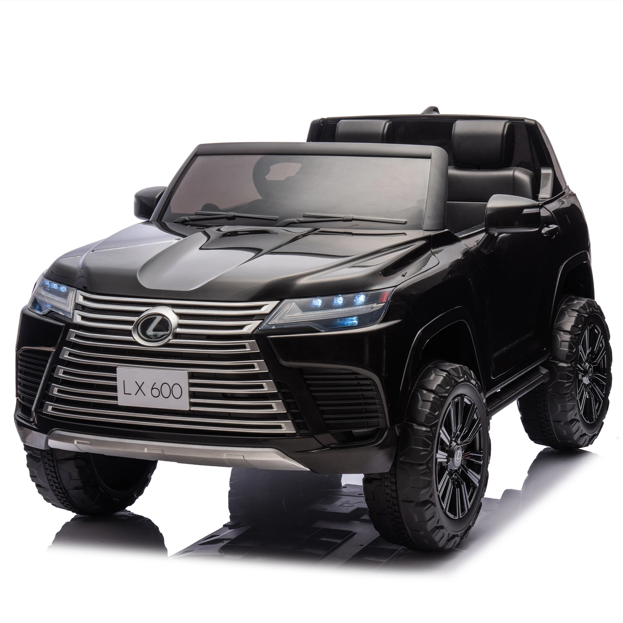 

Kids Electric Ride On Toy 24V Car with Bluetooth Remote Control Suspension Music LED Lights Ages 3-5 Outdoor Play Safety Belt
