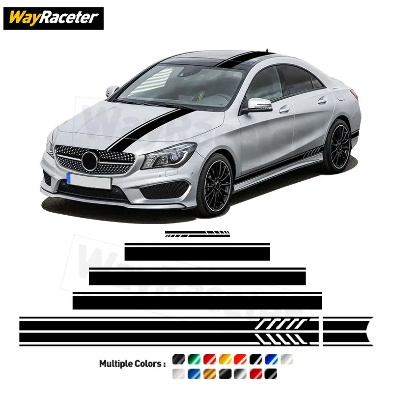 

Edition 1 AMG CLA45 S полосатая наклейка из углеродного волокна, винил для Mercedes Benz CLA Class C117 W117, съемный тормоз X117 CLA250 CLA200