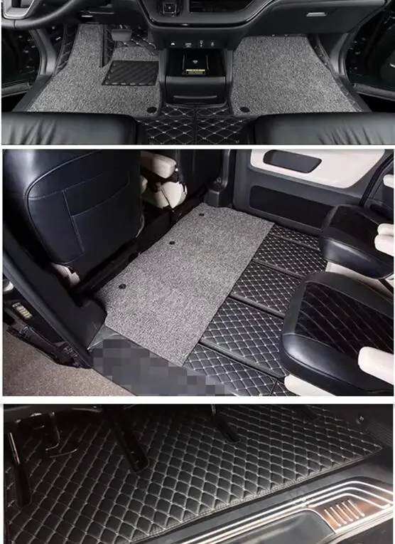 Custom full set car floor mats for Mercedes Benz Viano W639 2022-2003 7 8 seats top quality double layers carpets for Viano 2010