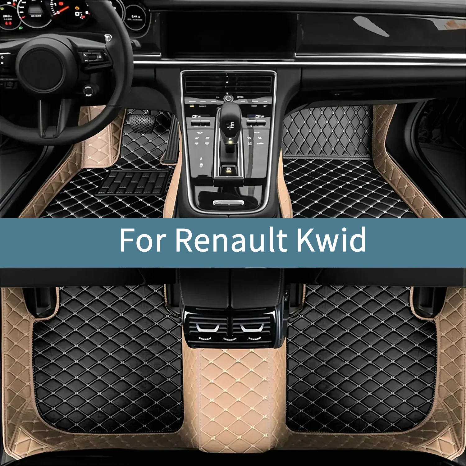

Автомобильные коврики для Renault Kwid 2015 2016 2017 2018 2019 2020 2021, водонепроницаемые полный комплект ковриков для автомобилей, аксессуары
