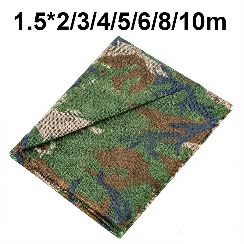 Camouflage Net 1.5mW Cover See Through Camo Nets For Hunting Blind Sun Shade Sail CP Camping Anti-mosquito Net Decoration Fence