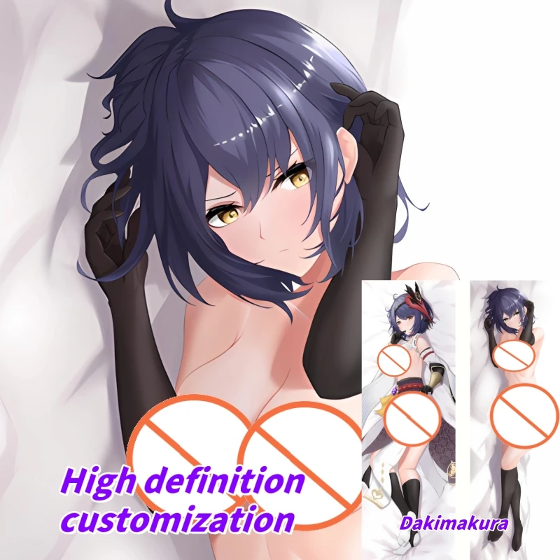 

Dakimakura Anime Genshin Impact Kujou Sara Double-sided Print Life-size Body Pillow Cover Bedding Gifts