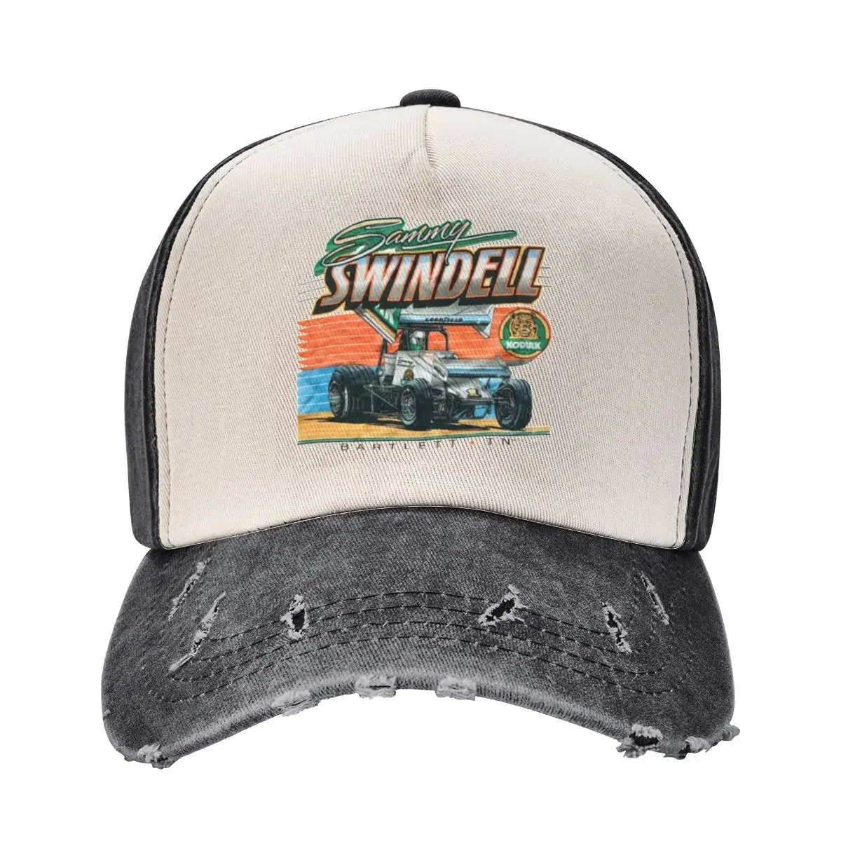 Vintage!!! 1987 Sammy Swindell Kodiak Sprint Car Baseball Cap black Hat Man Luxury Hat Man For The Sun |-F-| Woman Men's