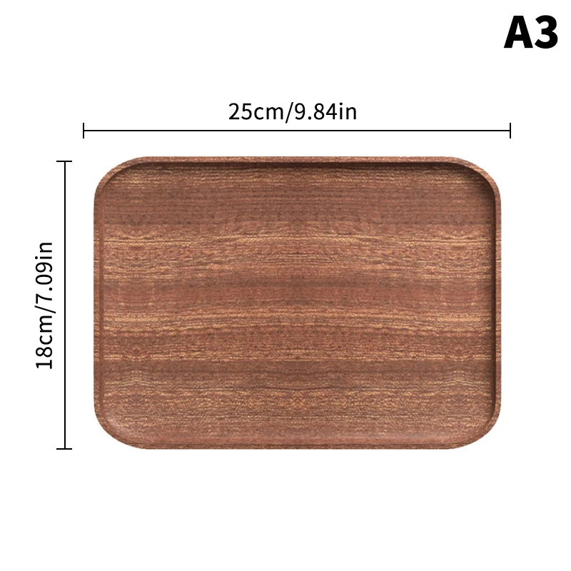 1PC Houten Dienbladen Ovale Houten Dienblad Schalen voor Serveren Voedsel Gerechten Dinerborden Massief Houten Ronde Dessertbord