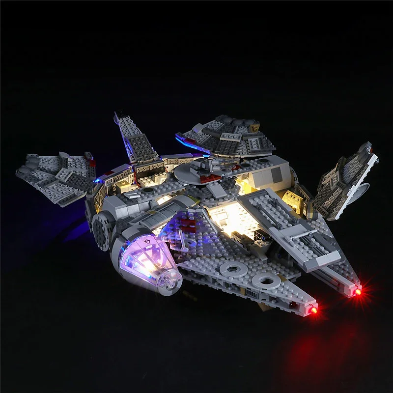 DIY LED Light Kit For LEGO 75257 Millennium Falcon   (Only LED Light,Without Blocks Model)