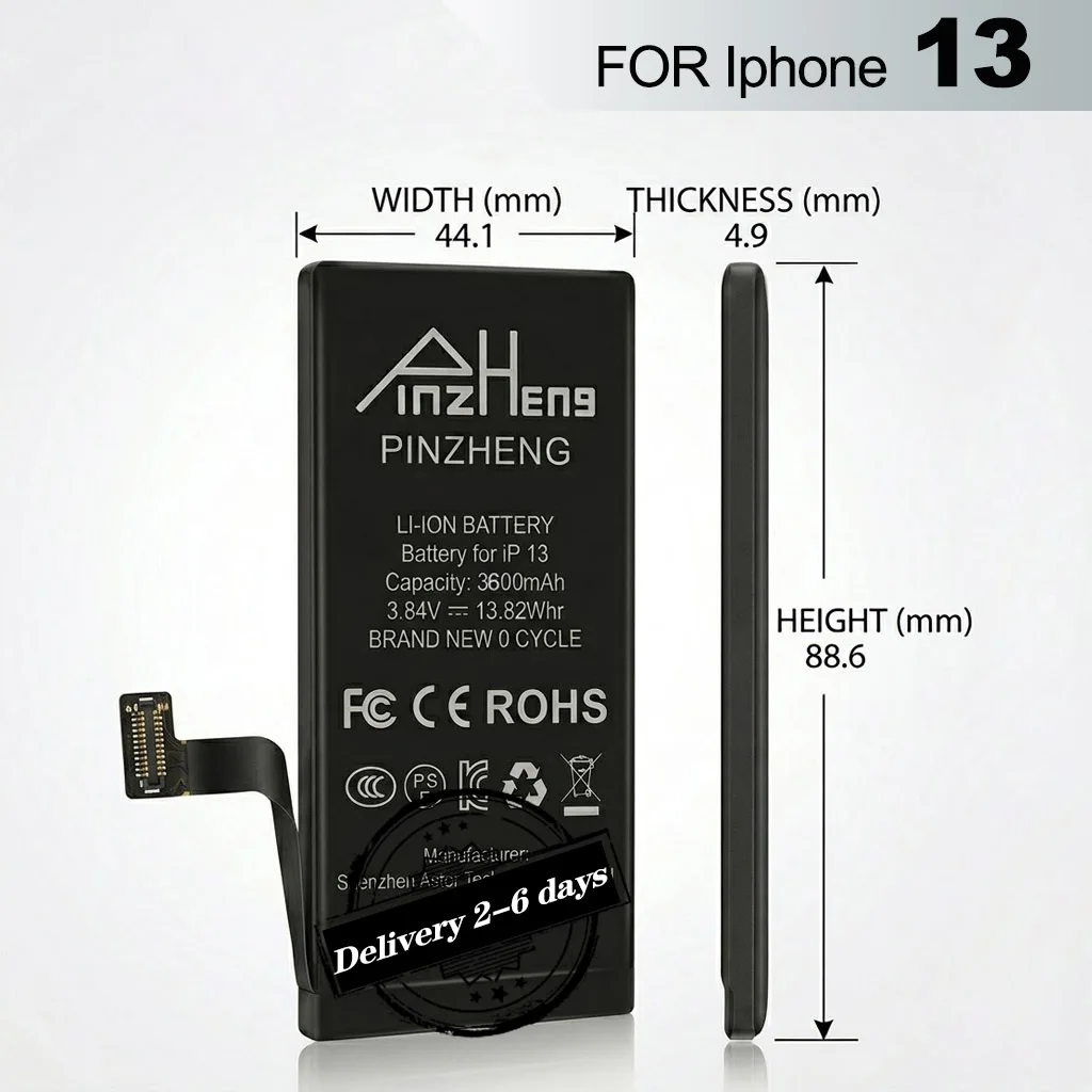 PINZHENG Premium Ersatzakku für iPhone 13