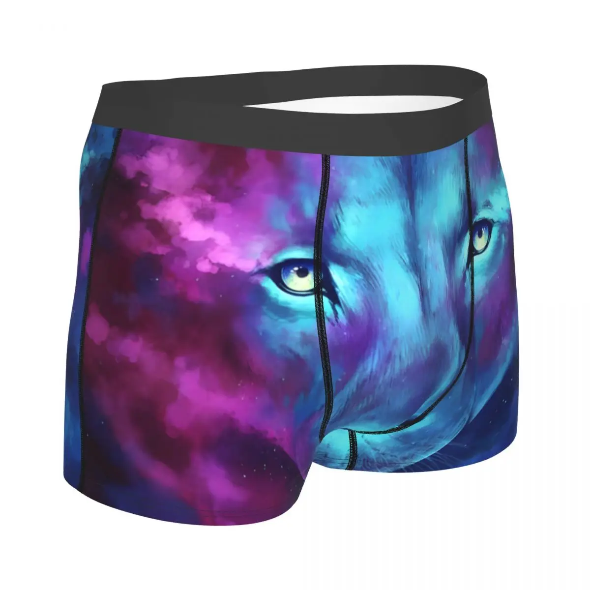 Lion Space Space Galaxy Wolf Underpants Homme Panties Male Underwear Ventilate