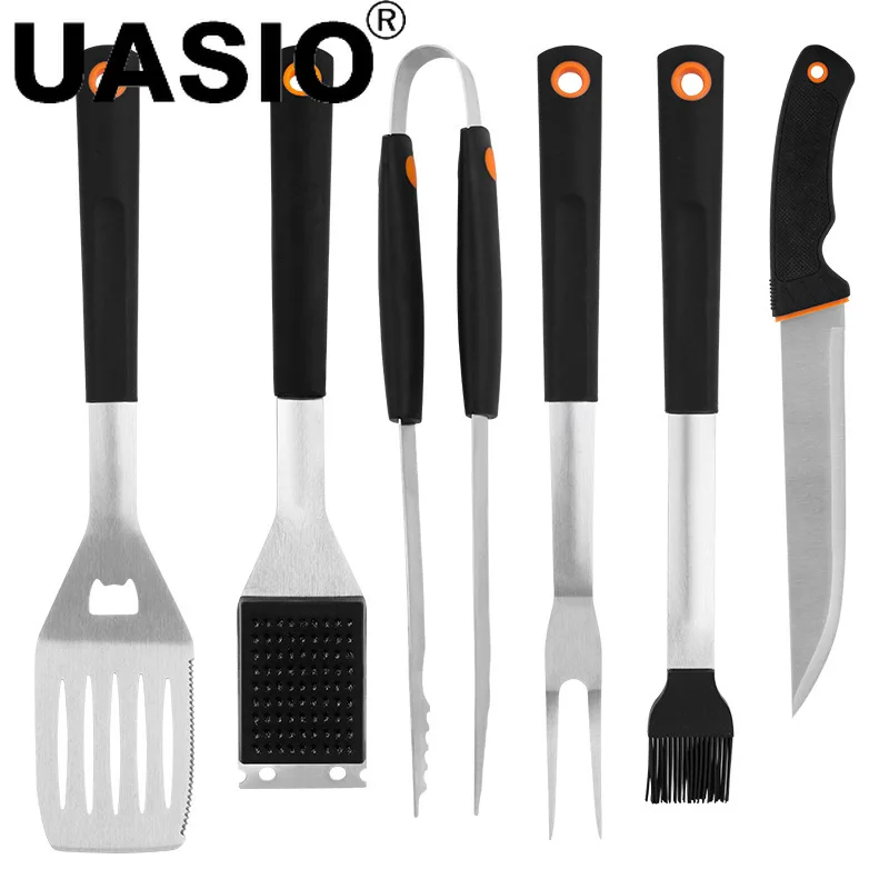 Stainless Steel BBQ Tools Set Grill Accessories Skewers Tongs Spade Brush Outdoor Barbecue Utensils Camping Cooking Tool Set