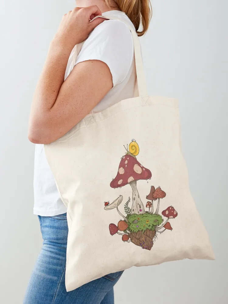 

Сумка-шоппер Mushroom Land, роскошная женская сумка для покупок, холщовая женская сумка-шоппер