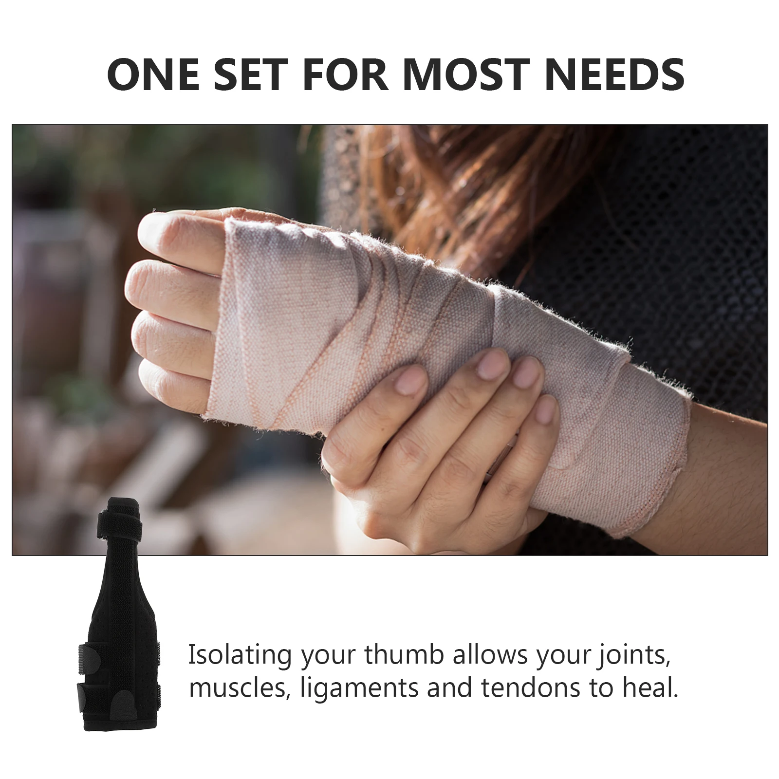 

Professional Thumb Guard Stabilizer Splint Brace Portable Holder Breathable Fabric Sweat Absorption Injury Prevention Arthritis
