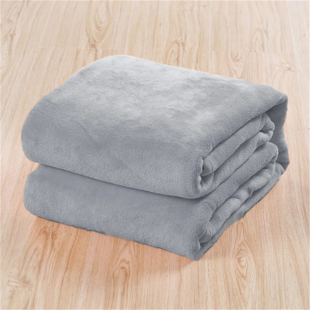 Blankets Flannel Warm Solid Warm Solid Micro Plush Fleece Blanket Throw Rug Sofa Nap Bedding Office Car Chair Home Textiles