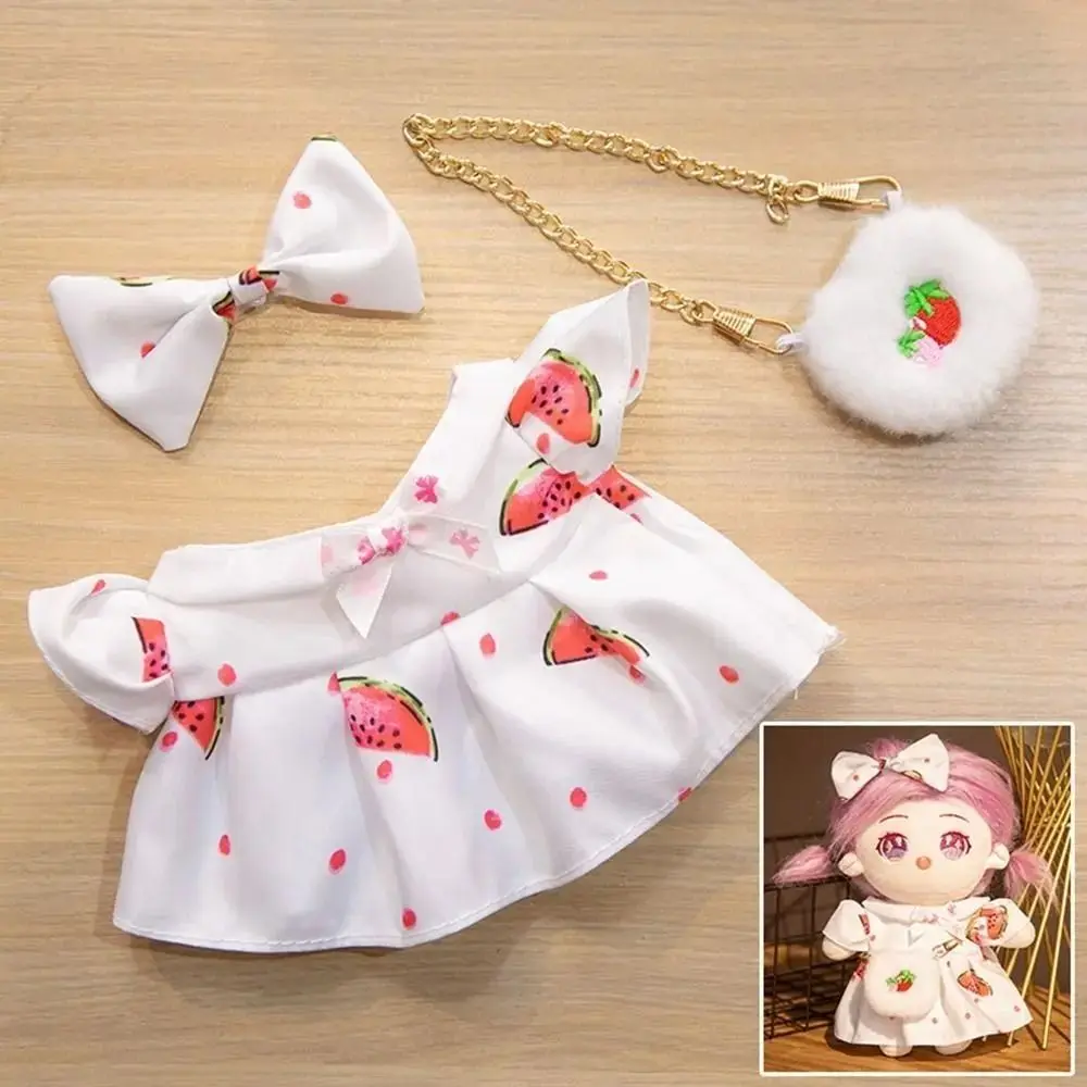 Spring Summer Cotton Doll Dress Jk Dress Princess Dresses 20cm Cotton Doll Clothes Headwear Lovely Idol Dolls Skirt