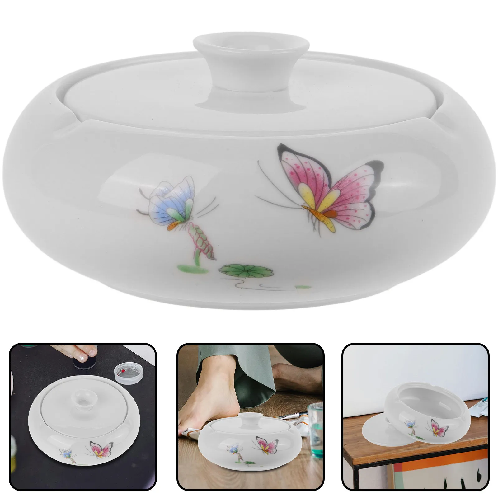 

Керамическая чаша для чернил, маленькая, легкая, для каллиграфии, для мытья кистей, емкость для воды, настольная, для кабинета, декоративная