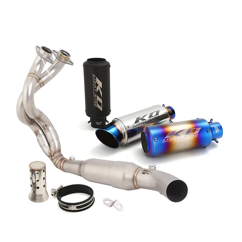 Voor Kawasaki Ninja 650 Z650 2023 2024 2025 Motorfiets Uitlaatpijp Uitlaat Front Link Rvs 51 MM DB Killer volledige Systeem - afbeelding 2