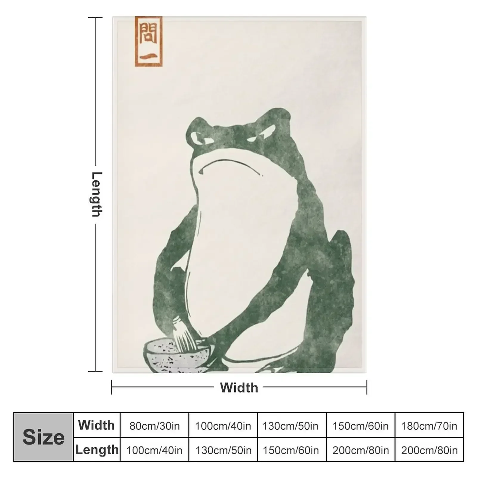 Japanese Frog Matsumoto Hoji Toad Throw Blanket Decorative Beds Winter beds warm for winter Beach Blankets